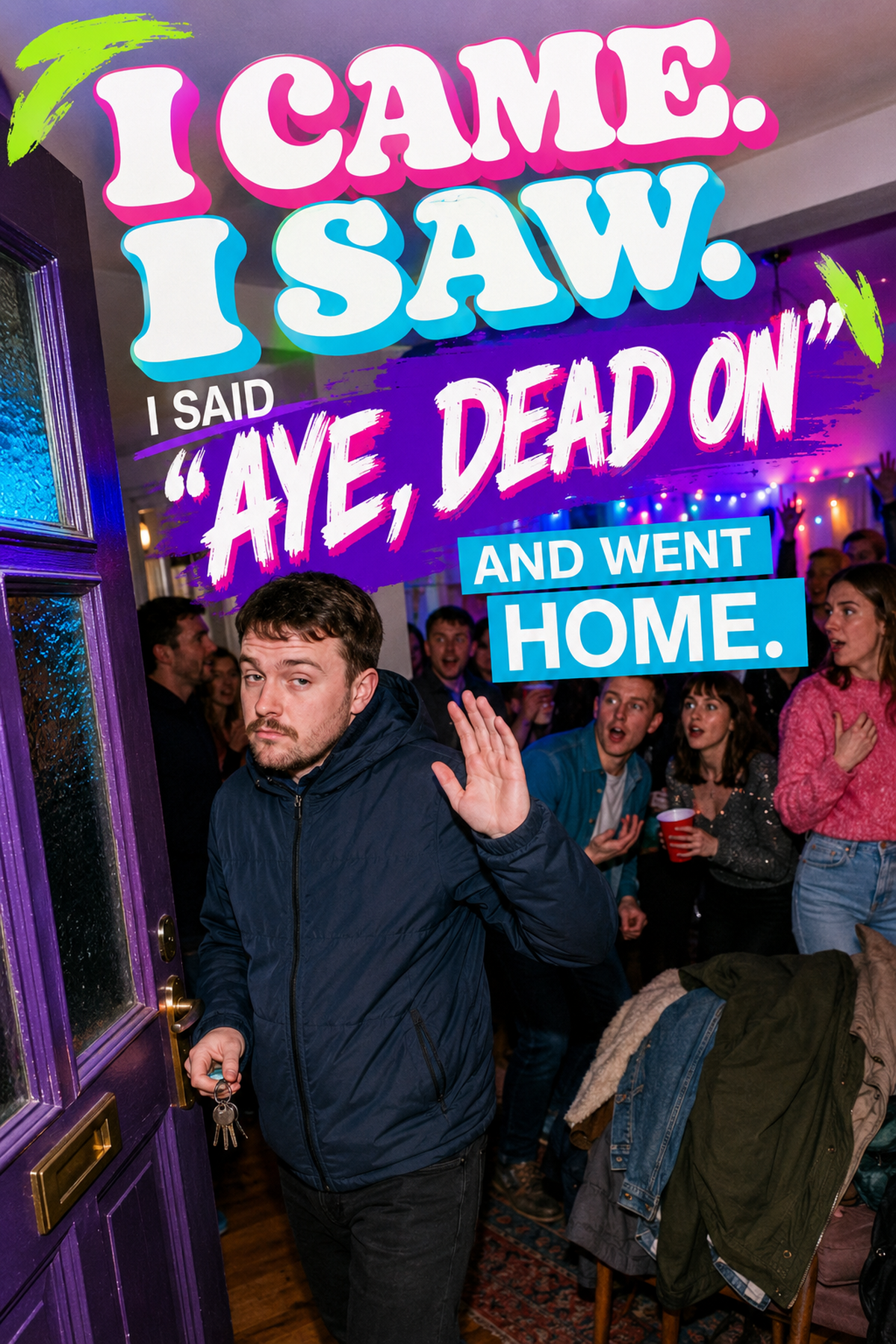 Funny Irish Card – Aye, Dead On, Then Went Home