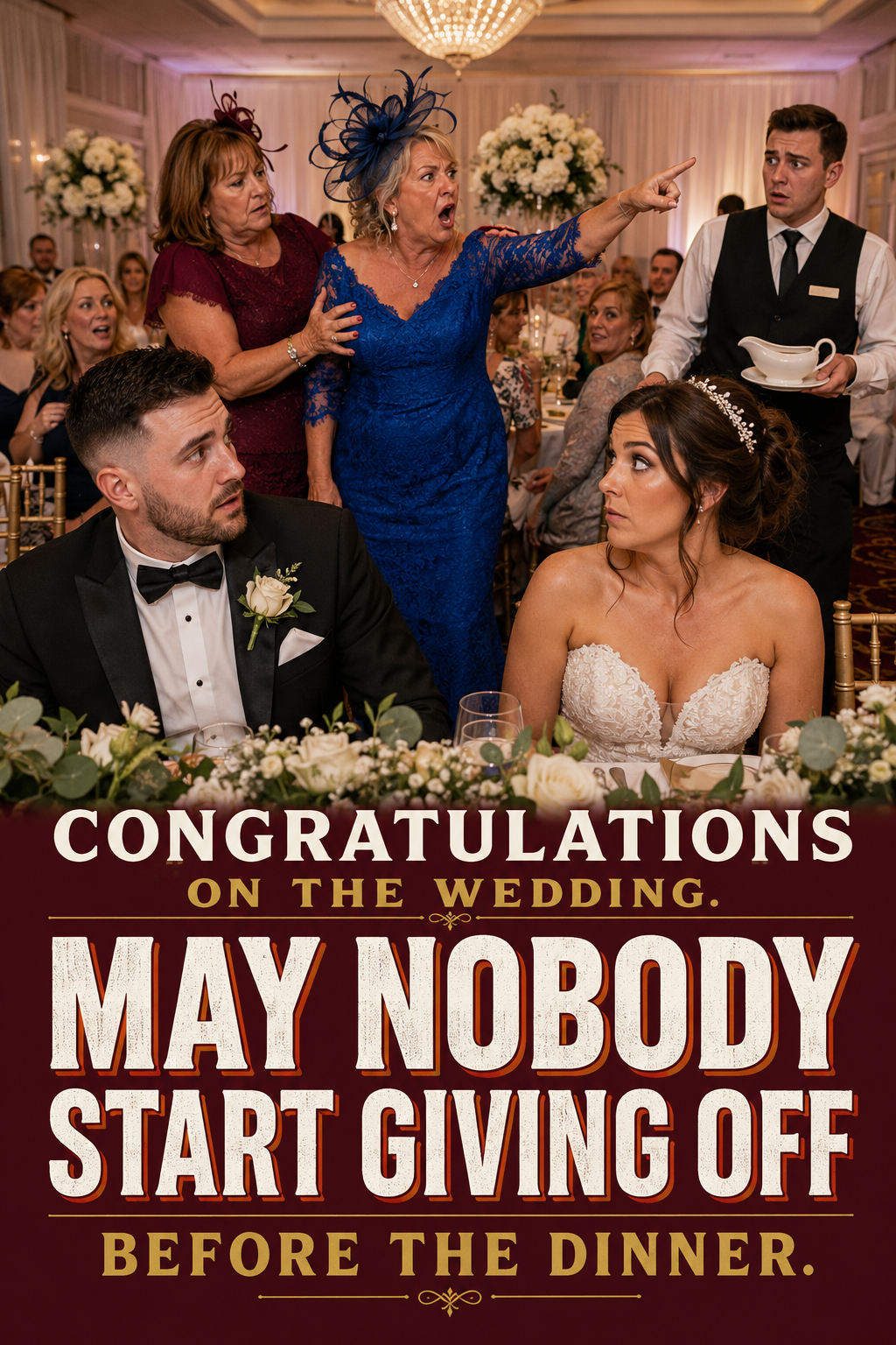 Funny Northern Irish Wedding Card – Before the Dinner