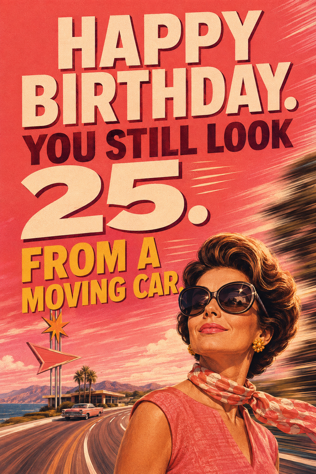 Funny Birthday Card for Her – You Still Look 25