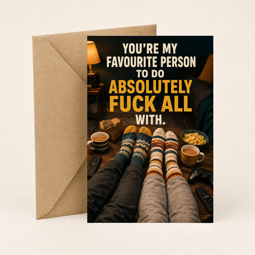 Funny Card for Boyfriend – My Favourite Person to Do Nothing With
