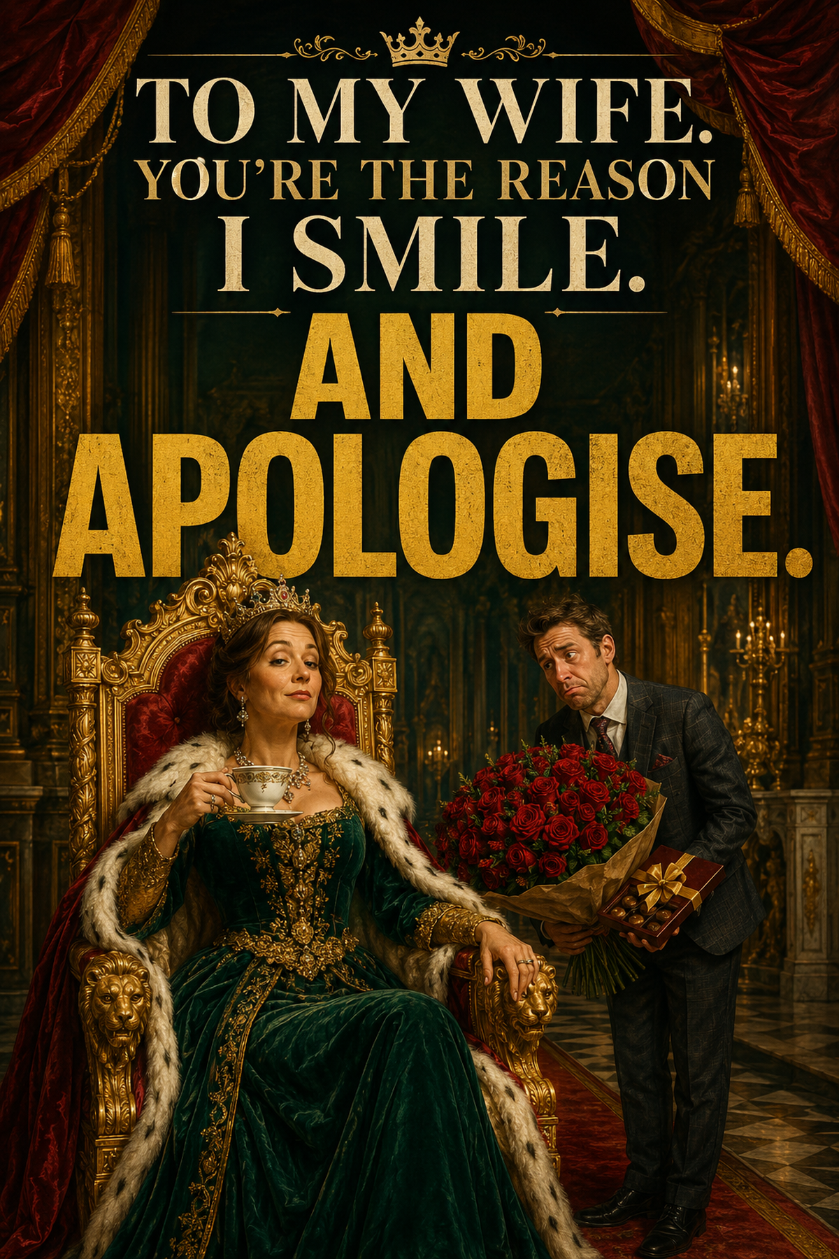 Funny Card for Wife – The Reason I Smile and Apologise