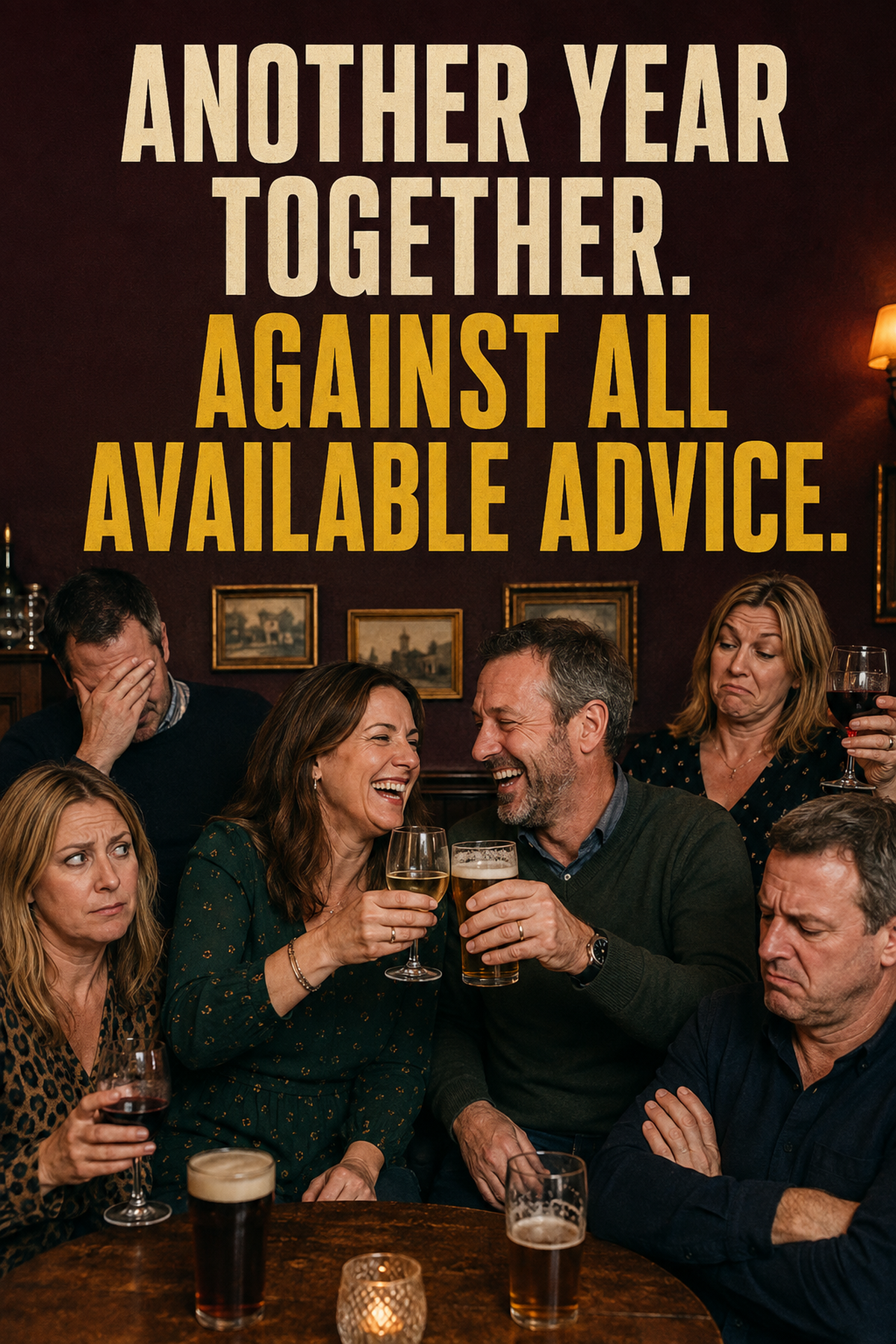 Funny Anniversary Card – Against All Available Advice