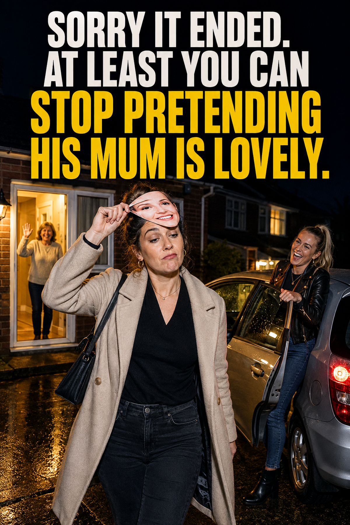 Funny Breakup Card for Her – Stop Pretending His Mum Is Lovely