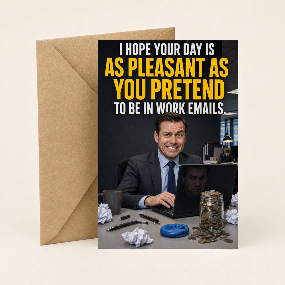 Funny Work Card – As Pleasant as Your Emails