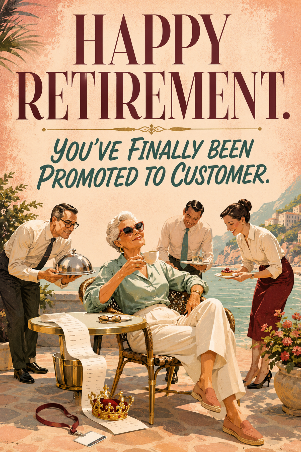 Funny Retirement Card – Promoted to Customer