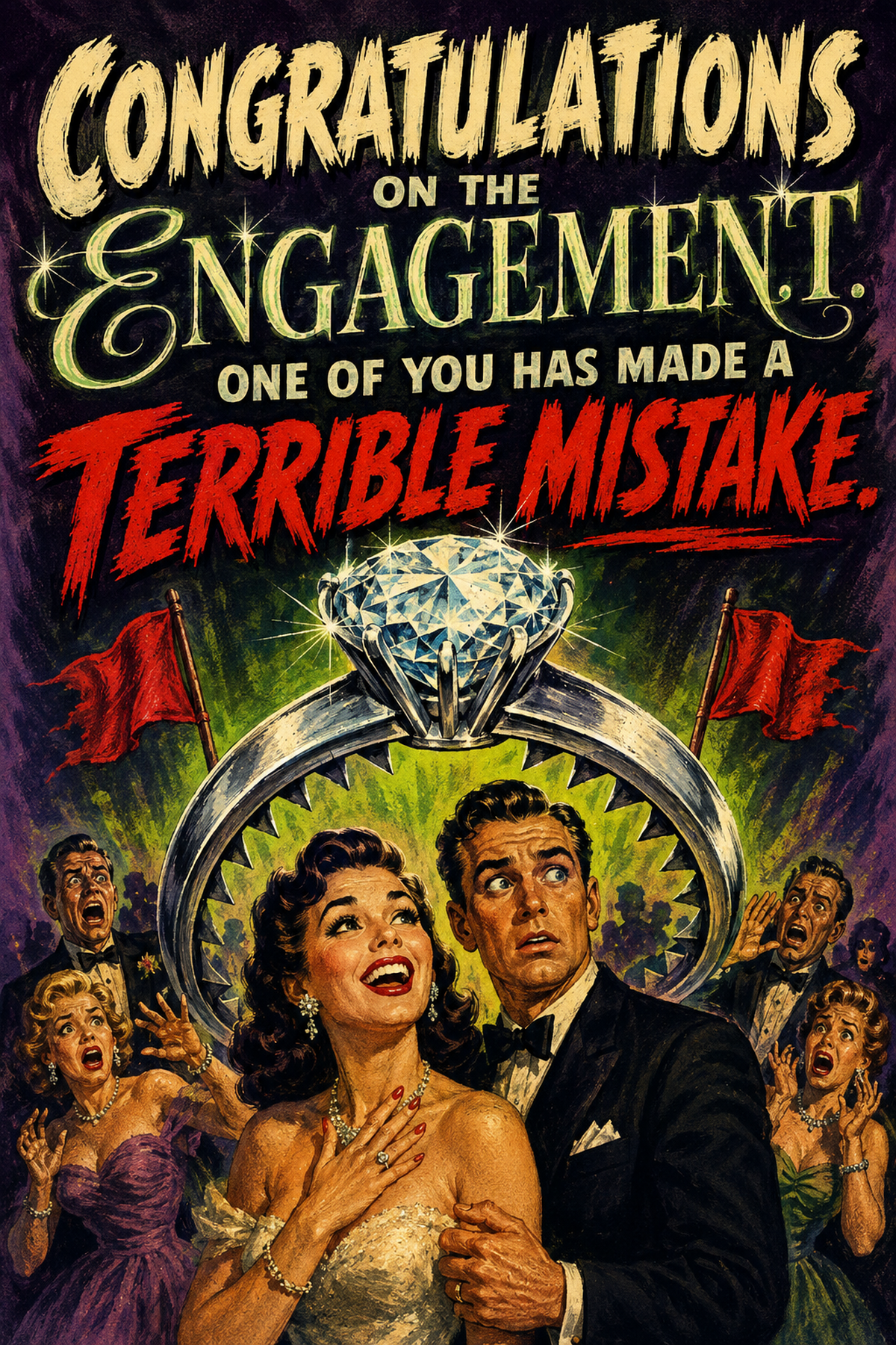 Funny Engagement Card – A Terrible Mistake