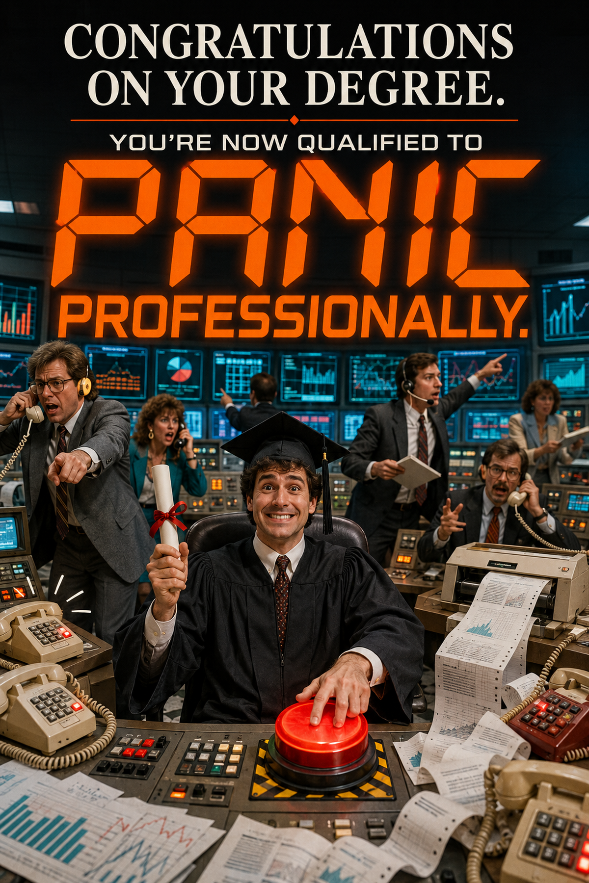Funny Graduation Card – Panic Professionally