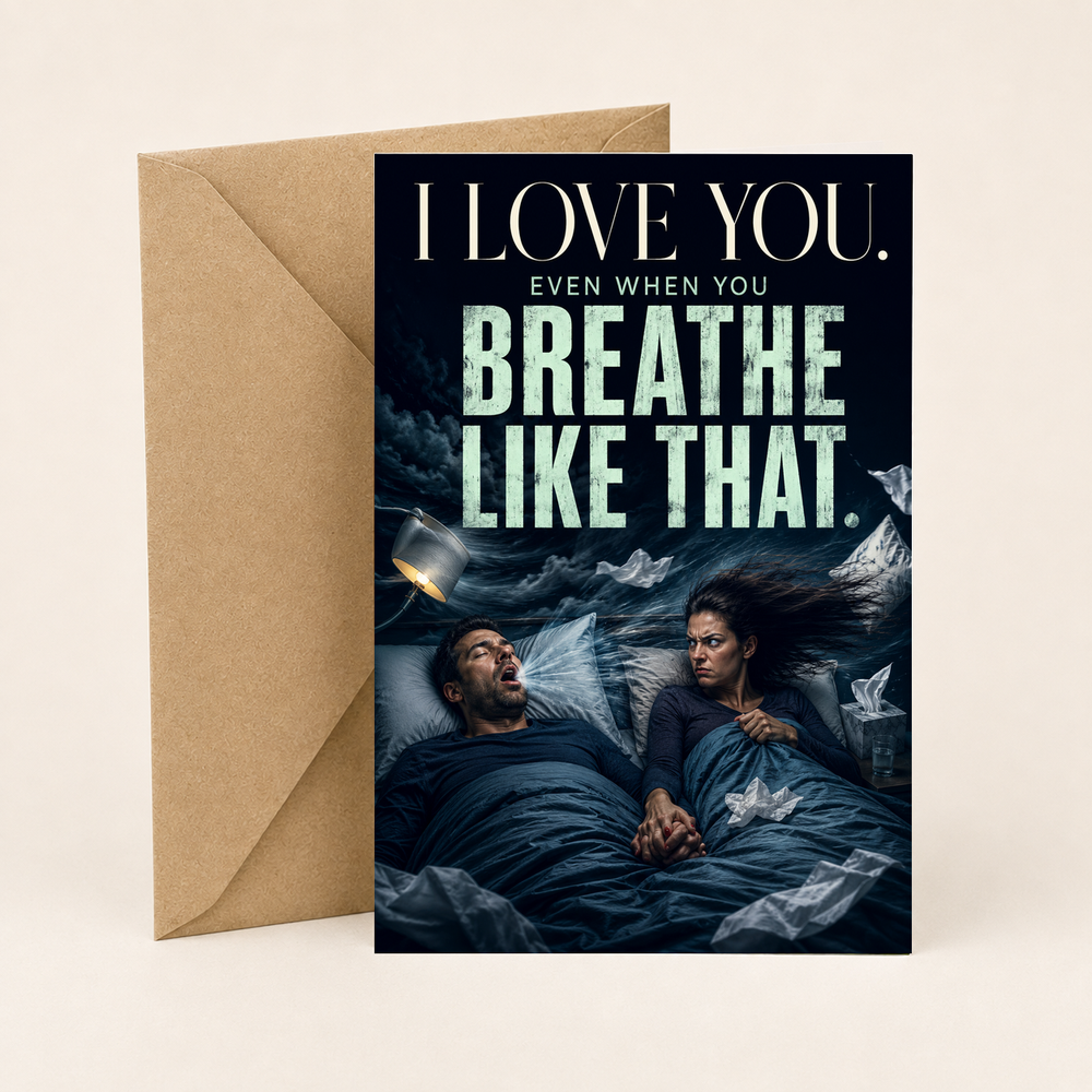 Funny Love Card – Even When You Breathe Like That