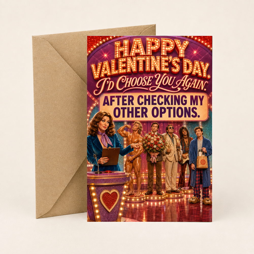 Funny Valentine’s Card – After Checking My Other Options