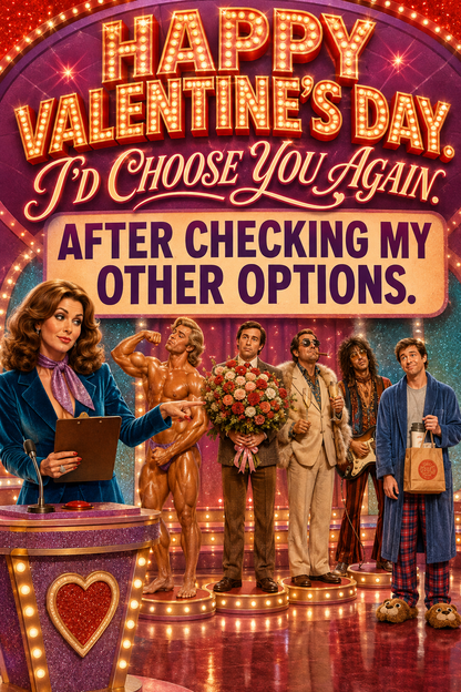 Funny Valentine’s Card – After Checking My Other Options