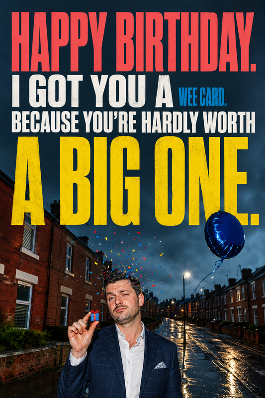 Funny Northern Irish Birthday Card – Wee Card