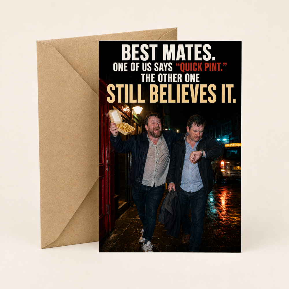 Quick Pint – Funny Northern Irish Friendship Card