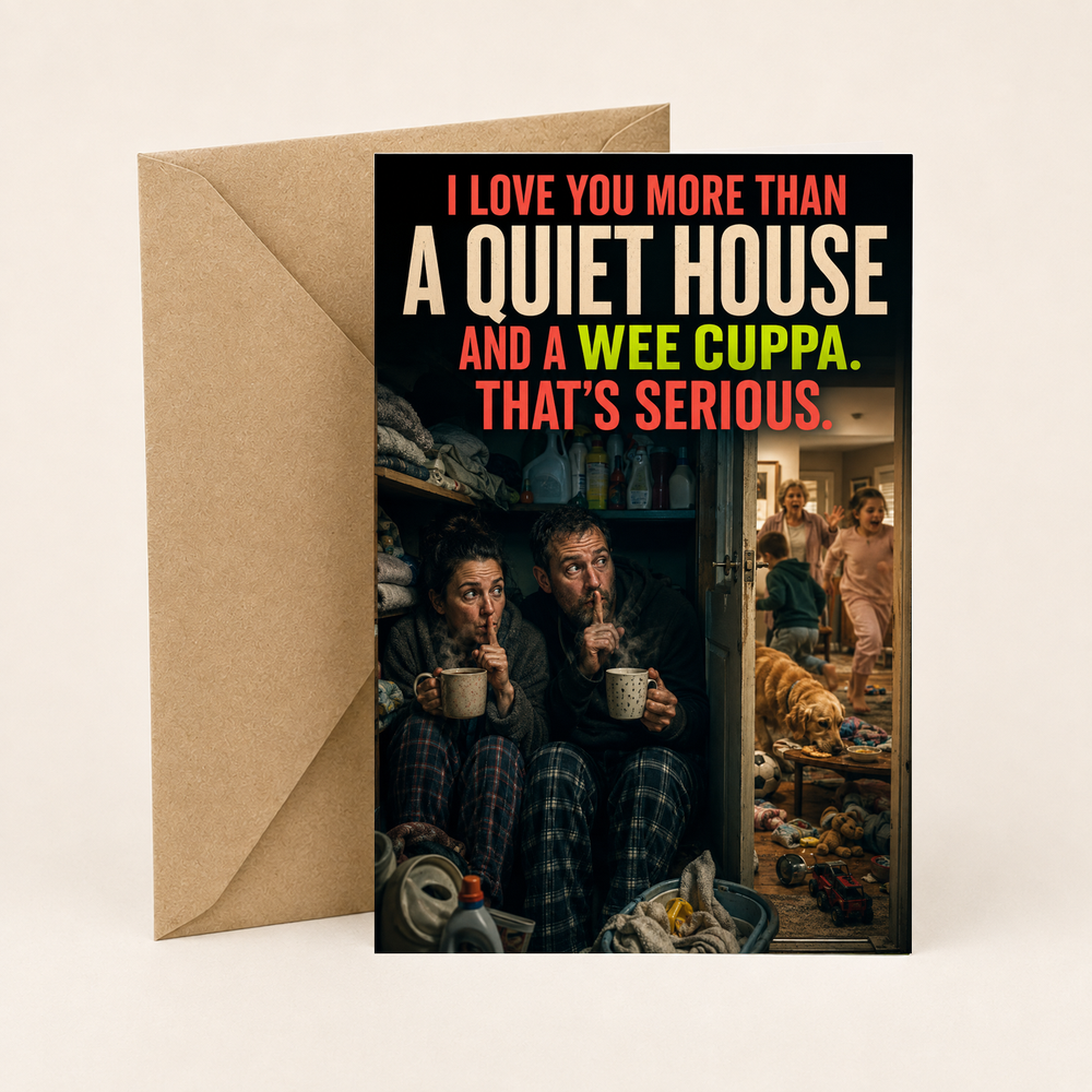 Northern Irish Love Card – Quiet House and a Wee Cuppa