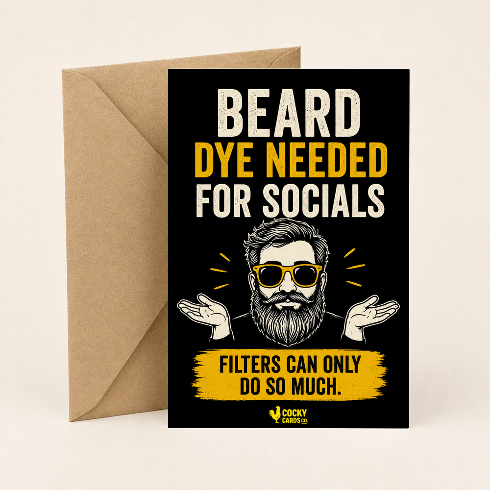 Funny 40th Birthday Card for Him – Filters Can Only Do So Much
