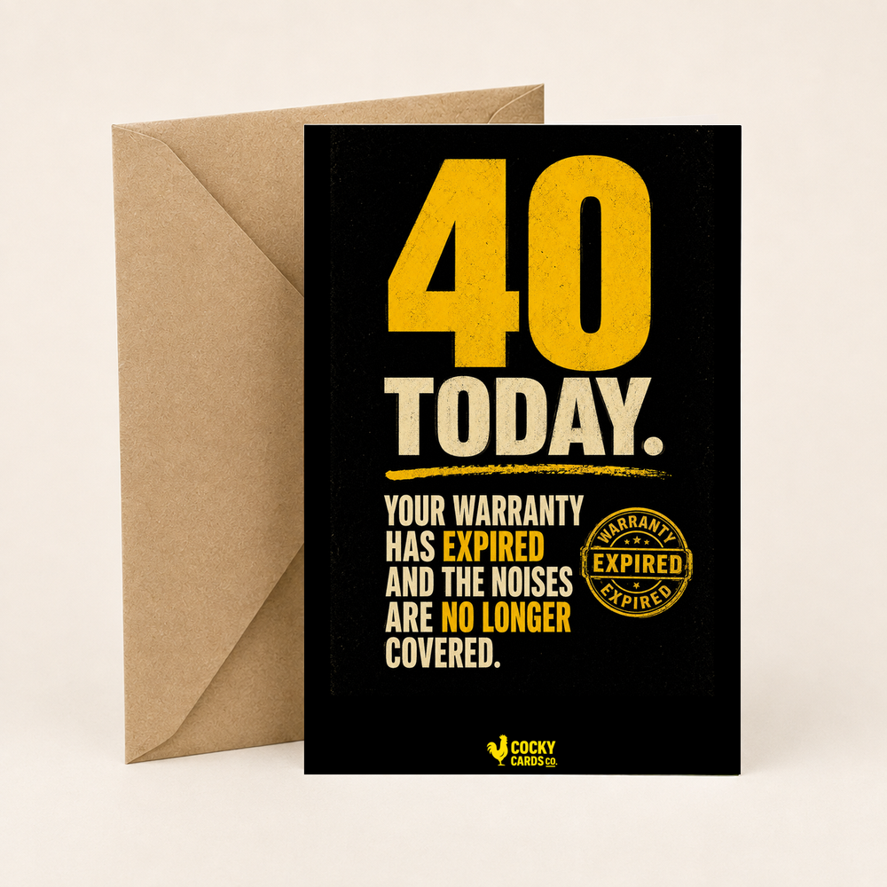 Funny 40th Birthday Card for Him – Basically 30
