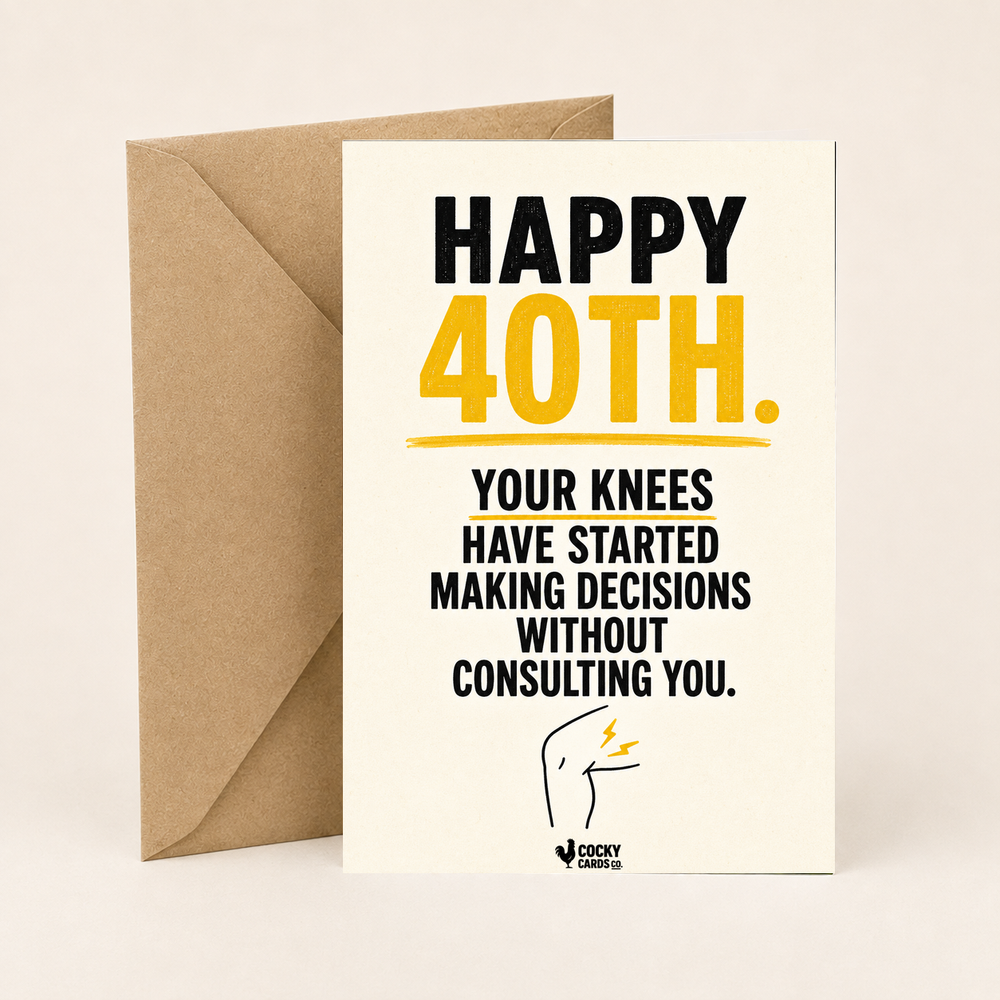 Funny 40th Birthday Card for Him – Too Immature to Care