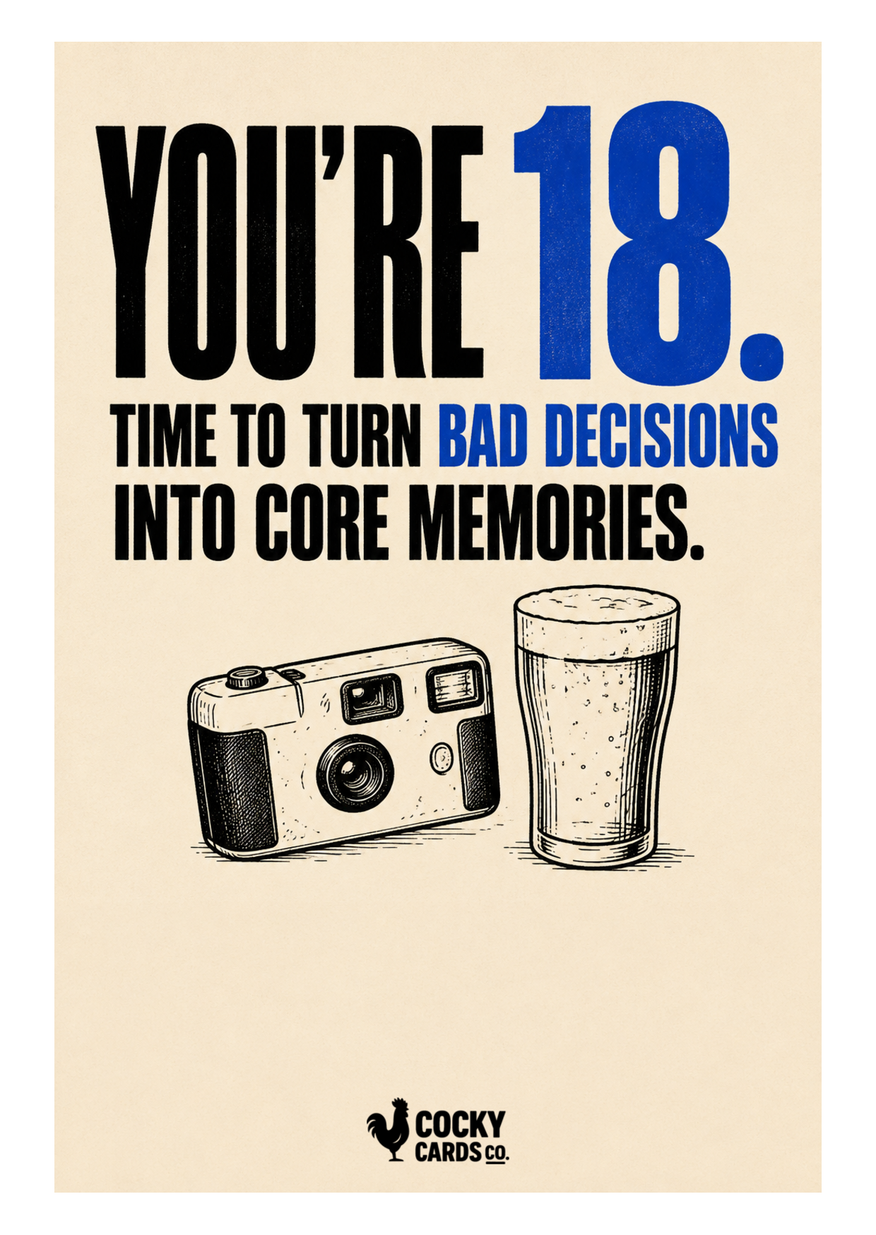 Funny 18th Birthday Card for Him – Core Memories