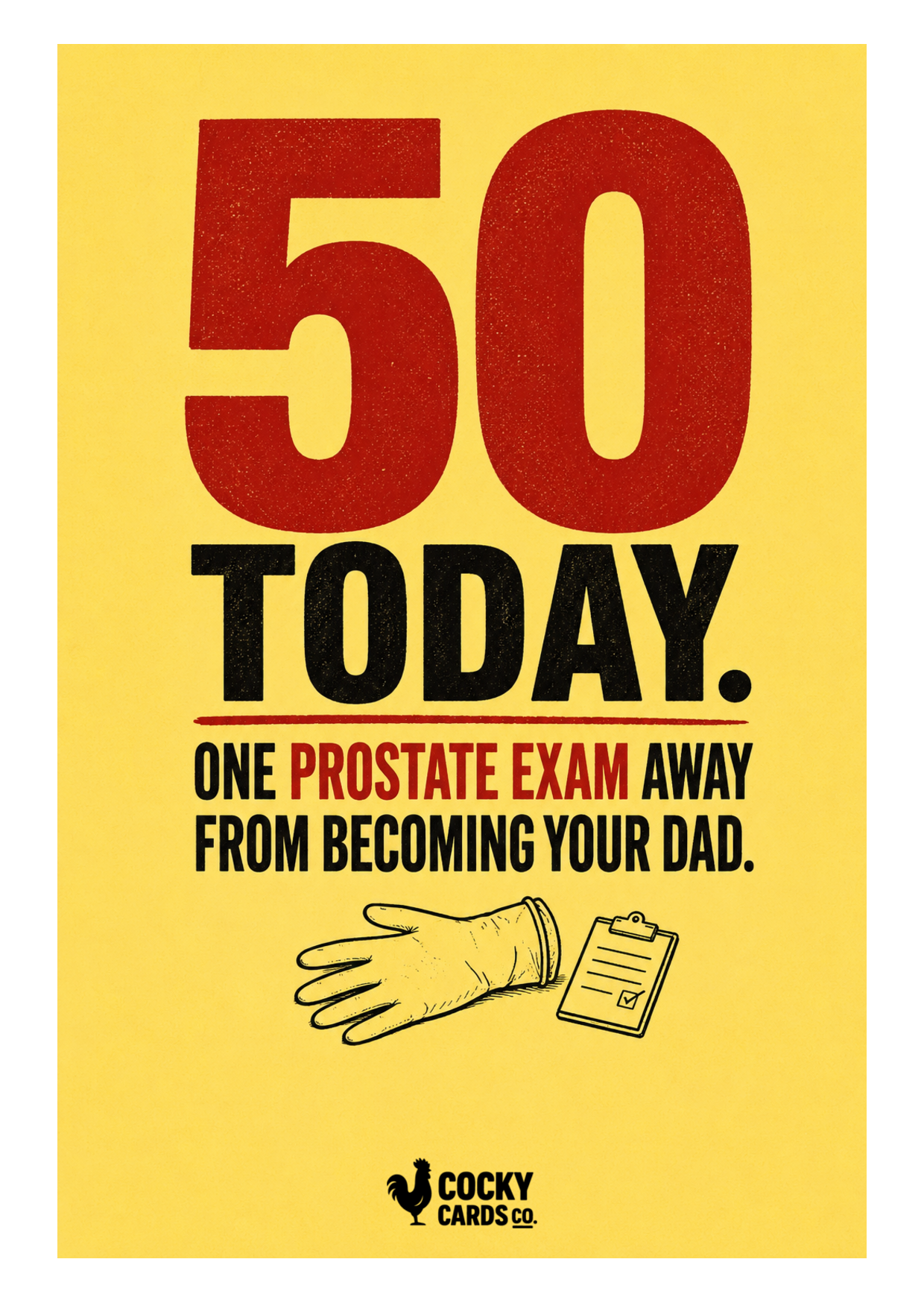 Rude 50th Birthday Card for Him – Prostate Exam