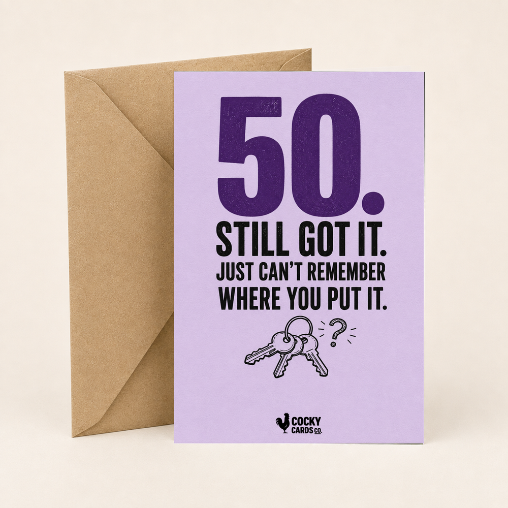 Funny 50th Birthday Card for Him – Still Got It