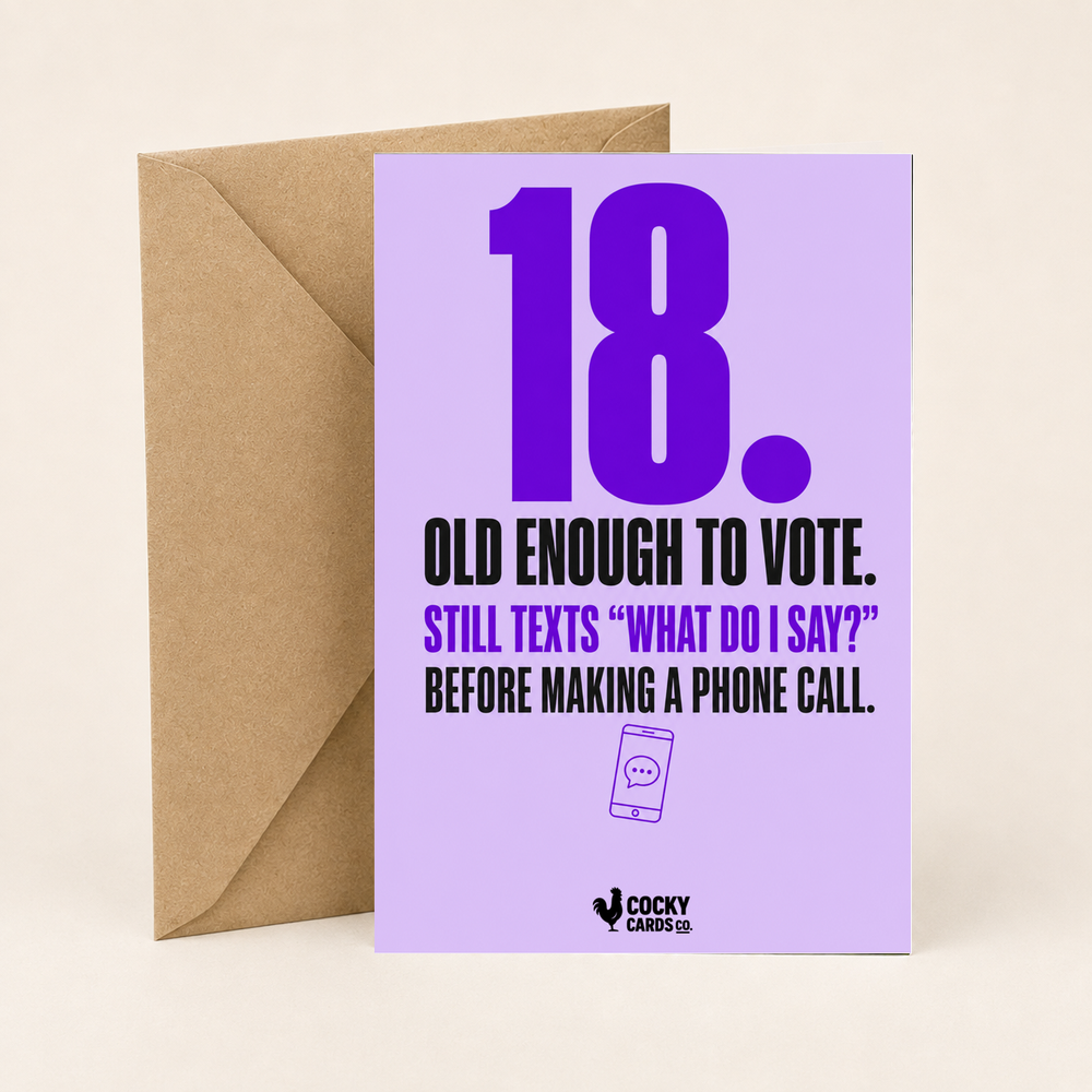 Funny 18th Birthday Card for Her – What Do I Say?