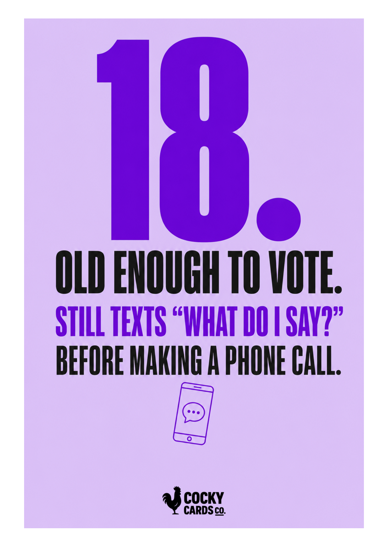 Funny 18th Birthday Card for Her – What Do I Say?