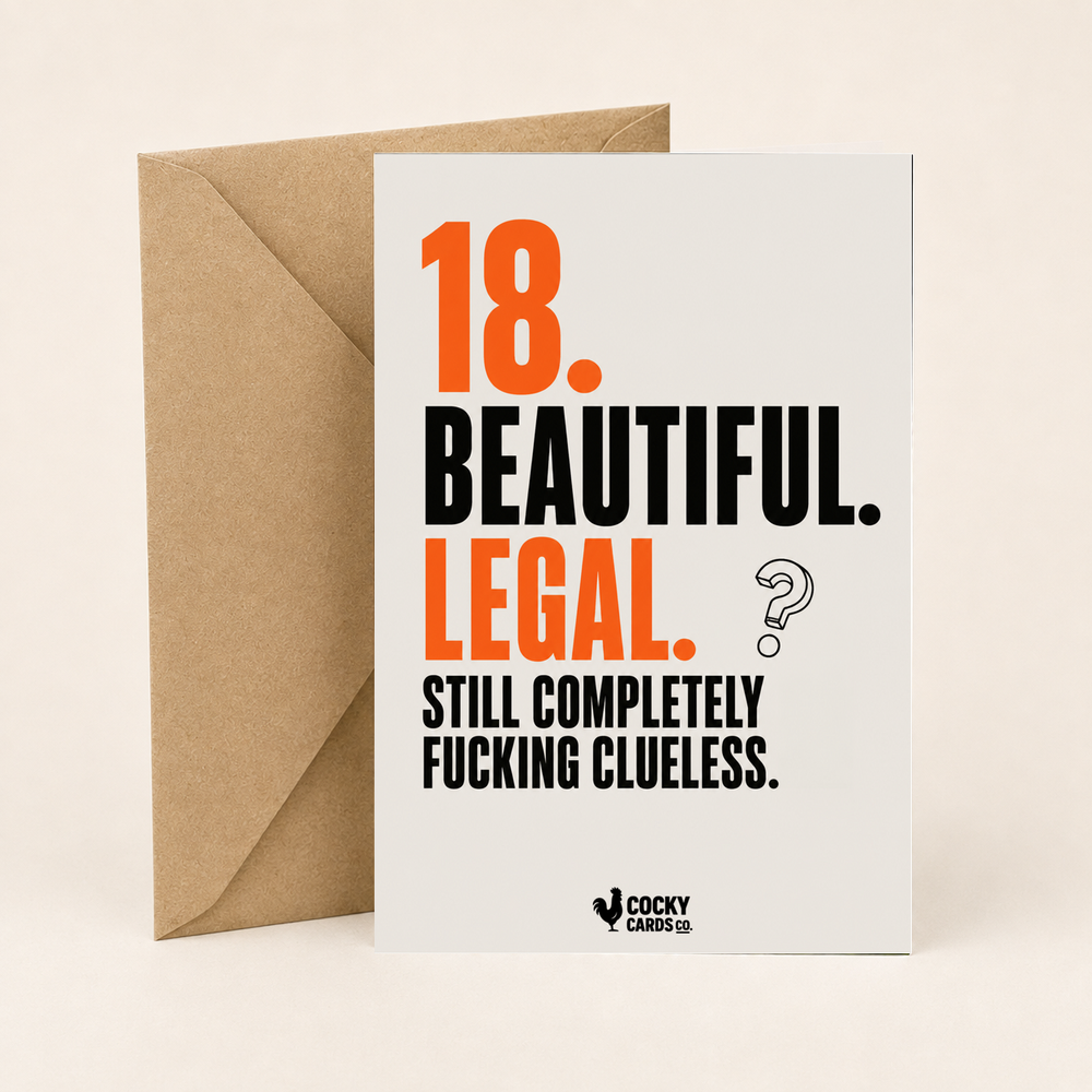 Rude 18th Birthday Card for Her – Completely Clueless