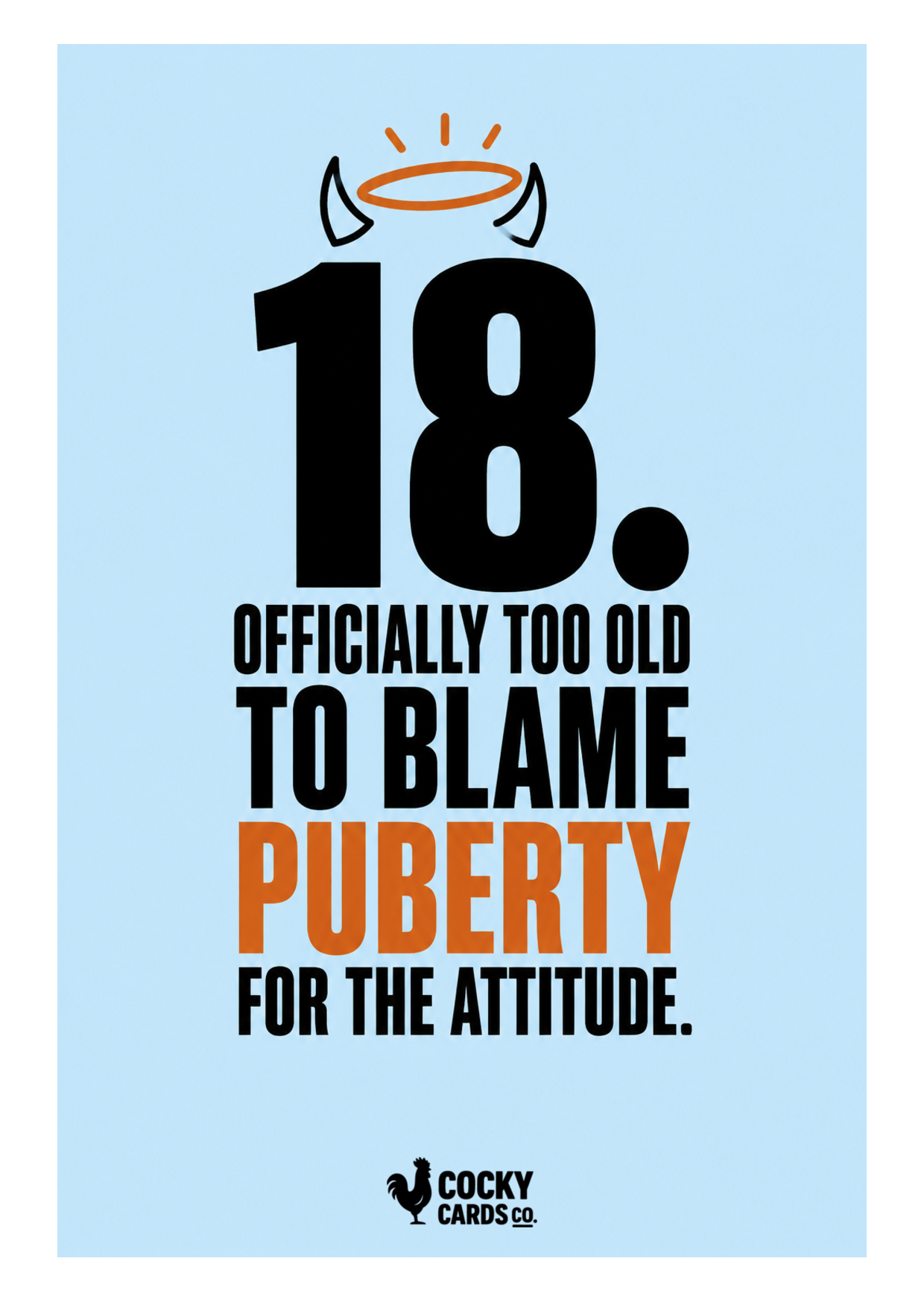 Funny 18th Birthday Card for Her – Blame the Attitude