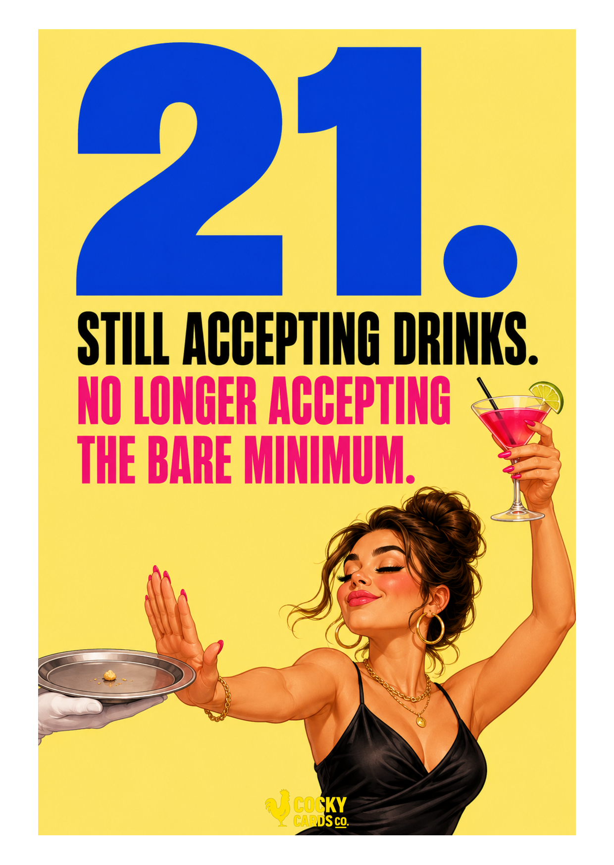 Funny 21st Birthday Card For Her – No Bare Minimum