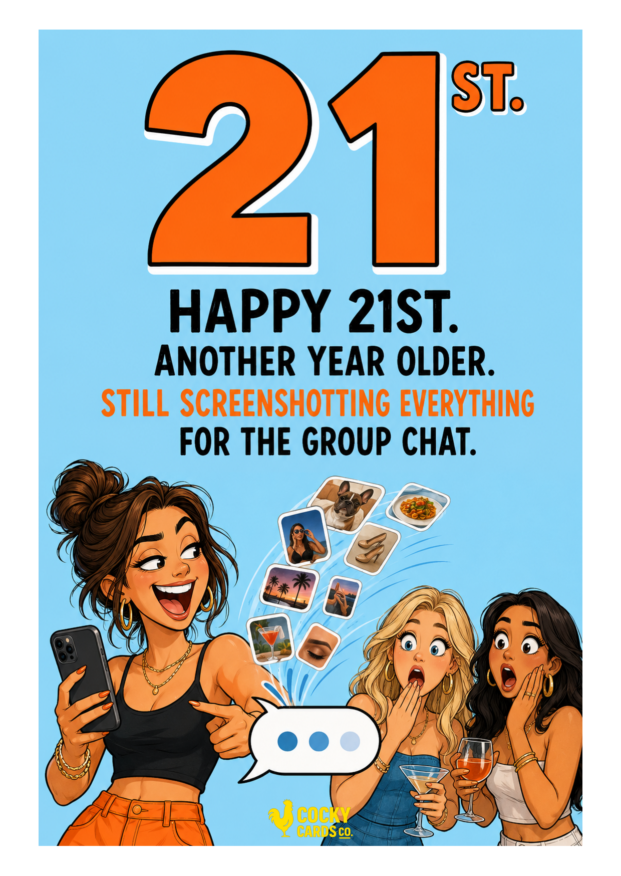 Funny 21st Birthday Card For Her – Screenshots for the Group Chat