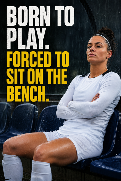 Born to Play. Forced to Sit on the Bench. – card front artwork