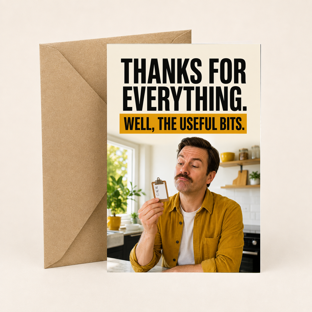 Funny Thank You Card – The Useful Bits