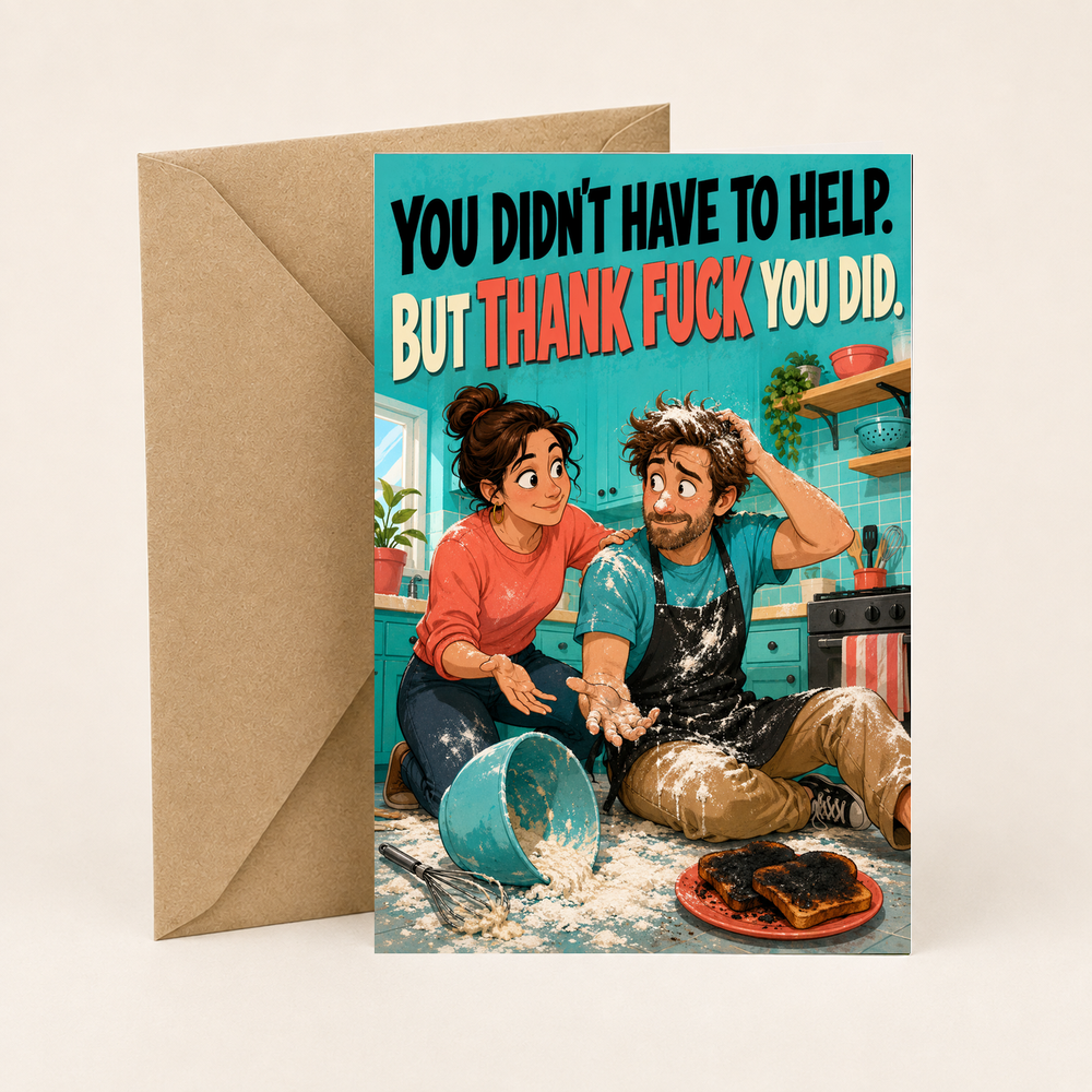 Rude Thank You Card – Thank Fuck You Did