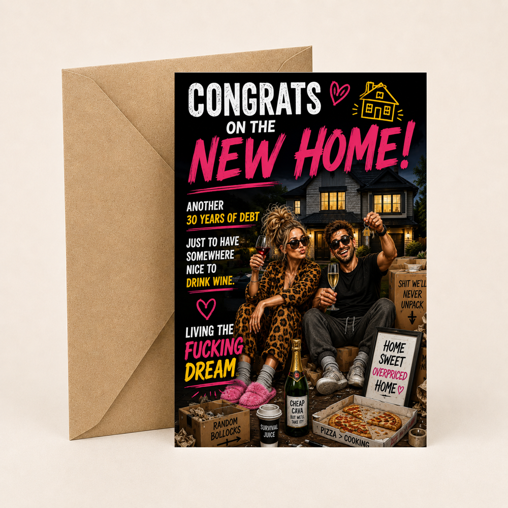 Funny New Home Card – 30 Years of Debt