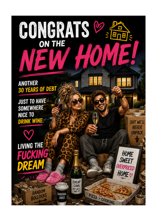 Funny New Home Card – 30 Years of Debt