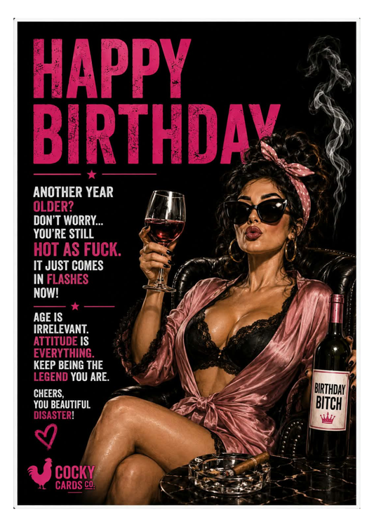 Funny Birthday Card for Her – Still Hot As Fuck
