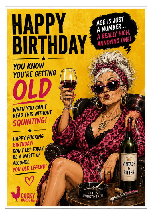 Funny Birthday Card for Her – Age Is Just a Number